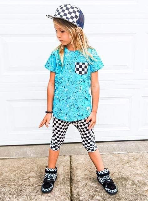 Black and White Checks Harem Shorts