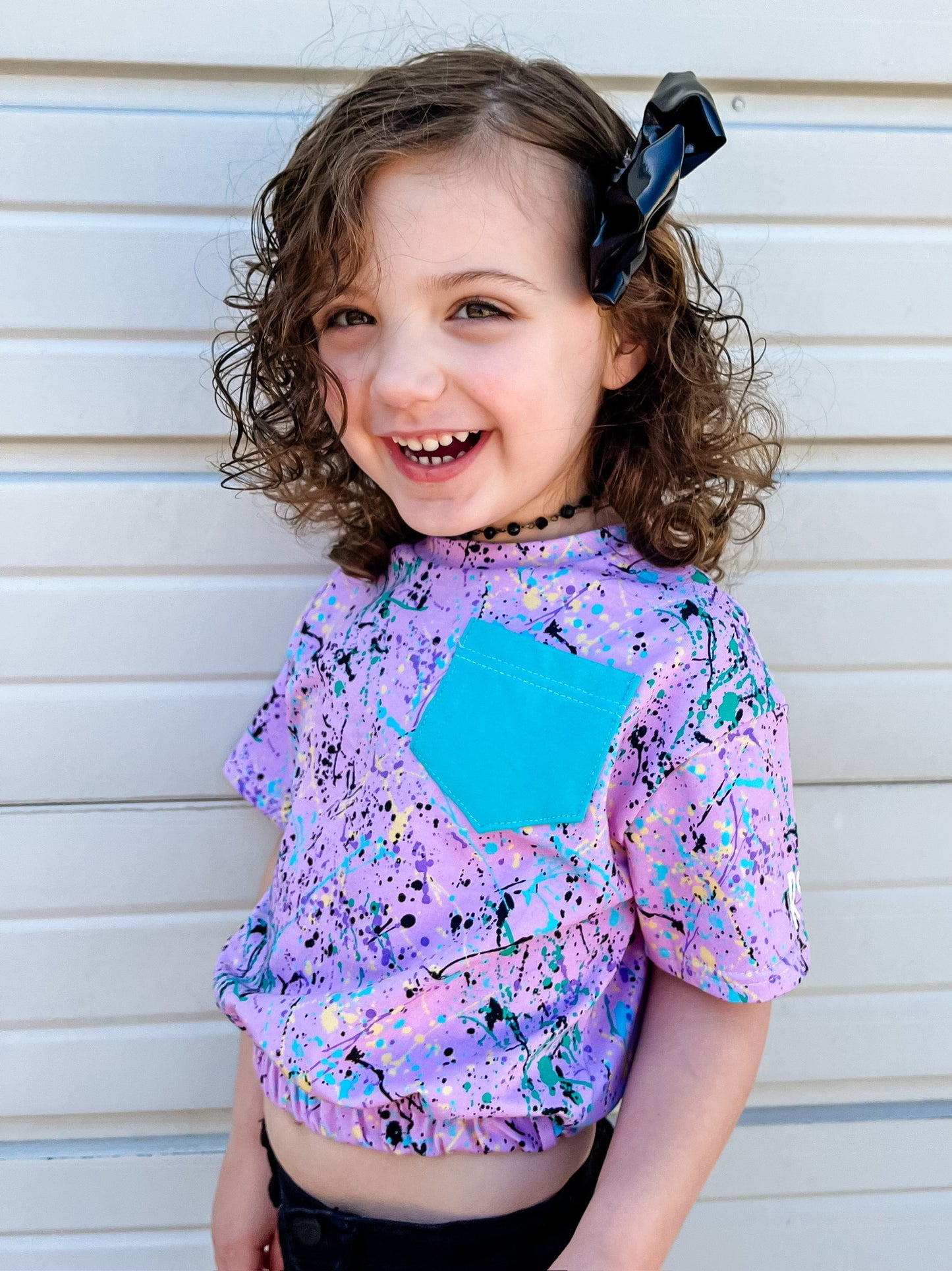 Powder Pink Splatter Tee