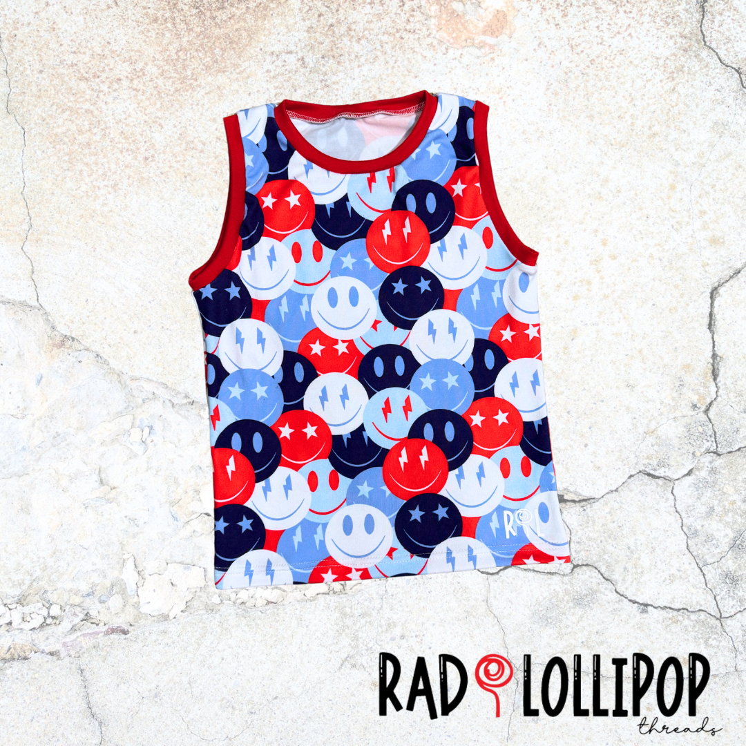 Happy Fourth Smiley Tank