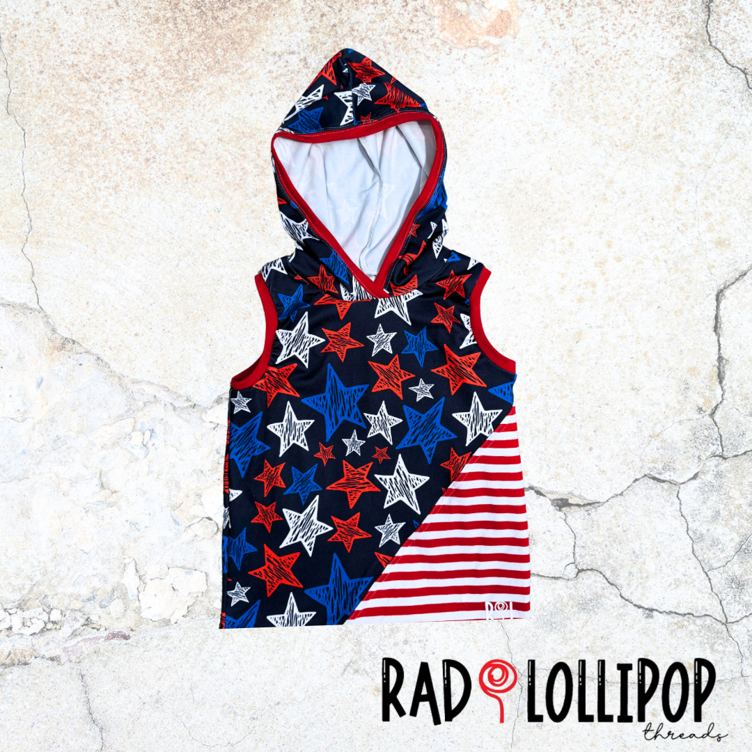 Star-Spangled Hooded Tank