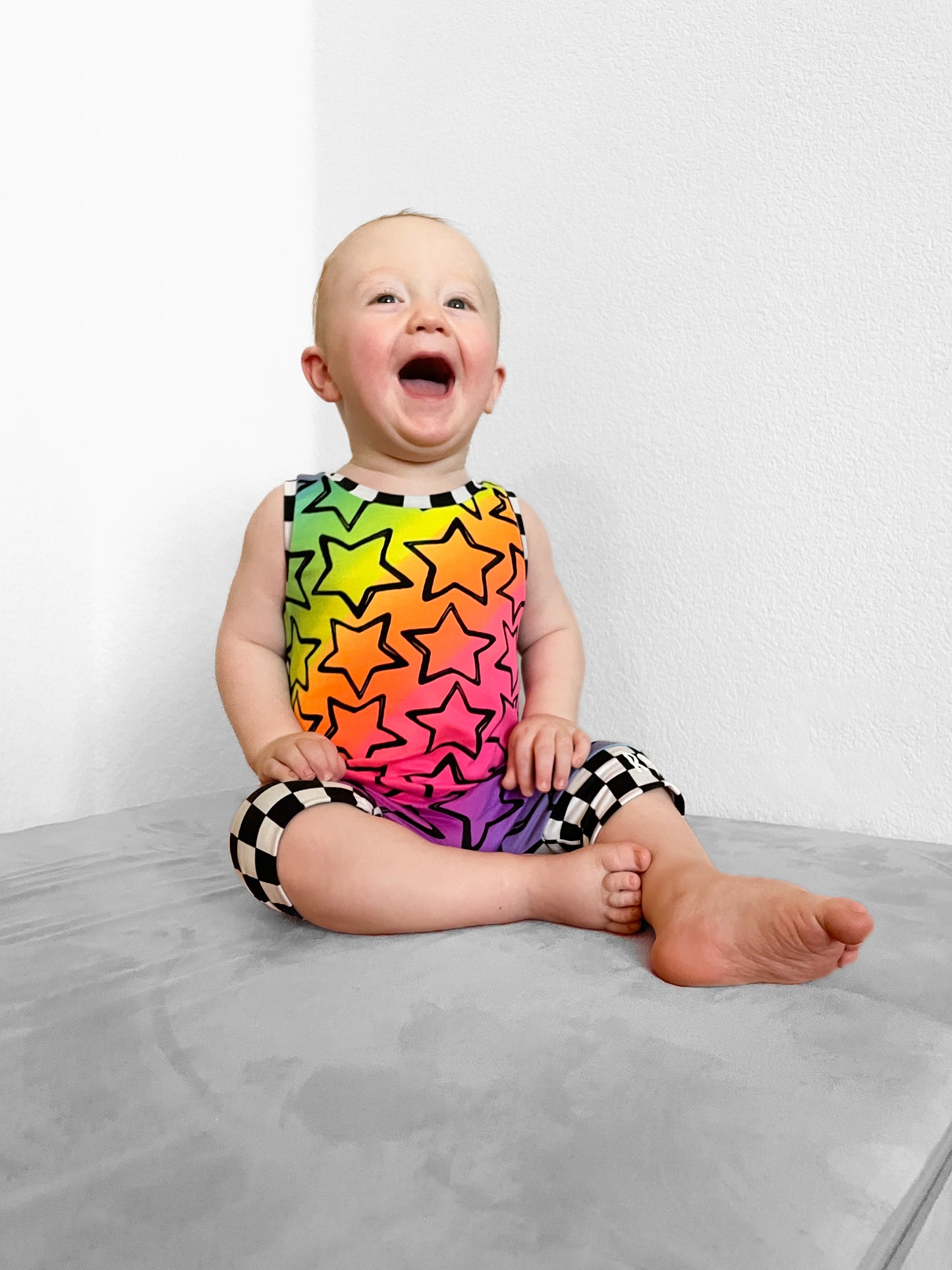 Rainbow Star Tank Romper