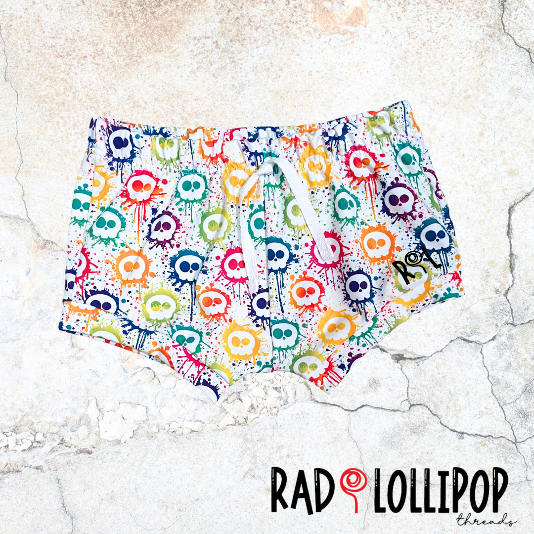 Rainbow Skully Shorties