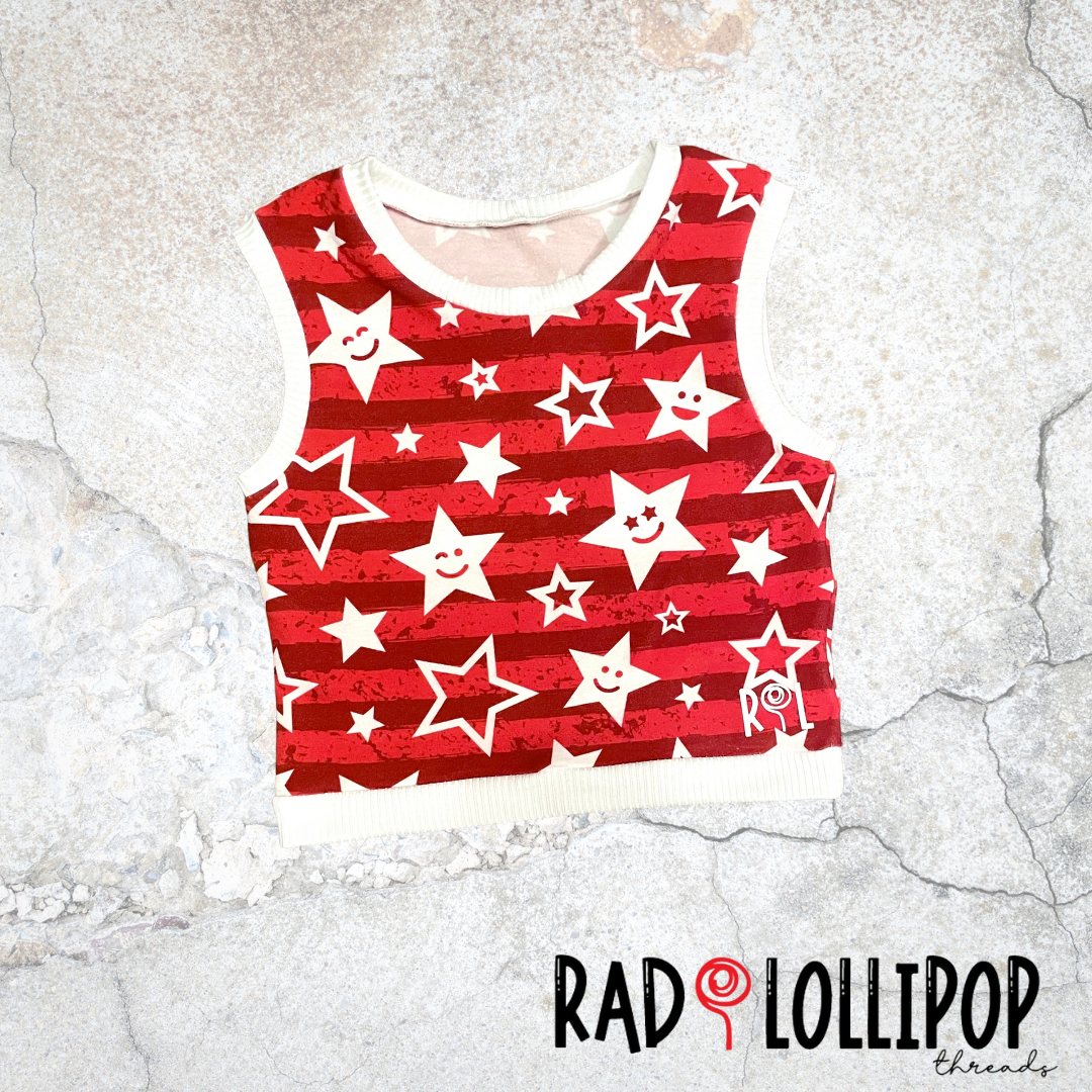 Smiley Stars Crop Top