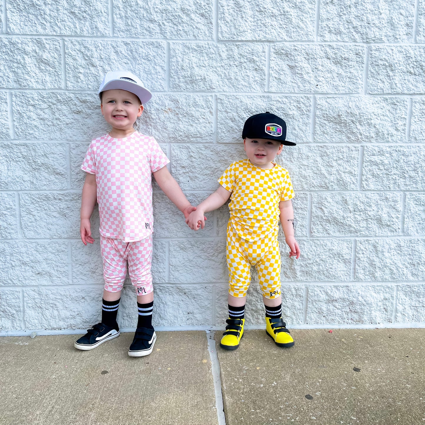 Pink Check Harem Shorts