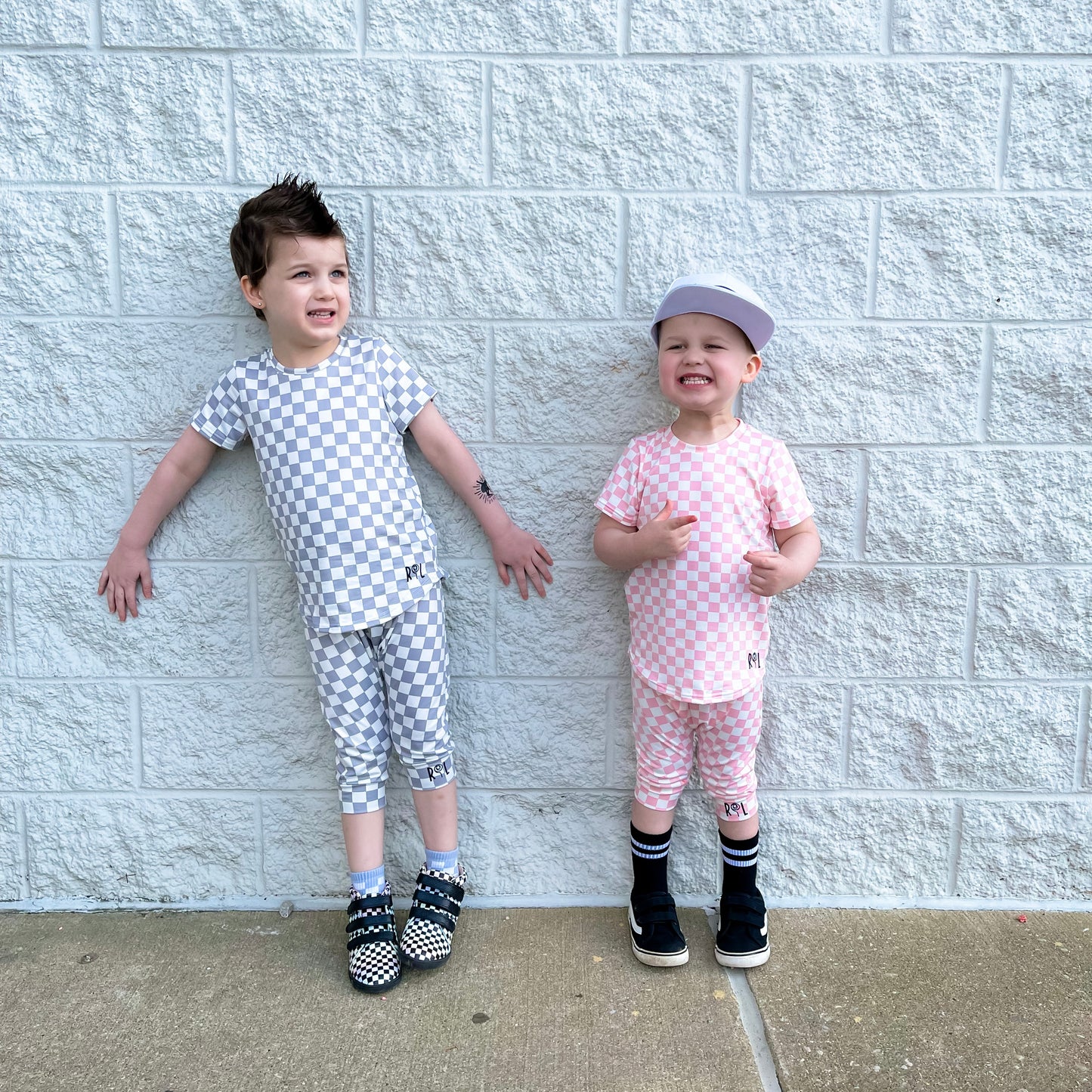 Gray Check Harem Shorts