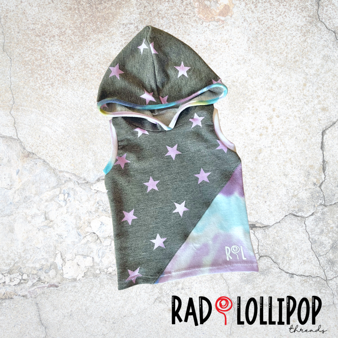 Lavender Stars Hooded Tank